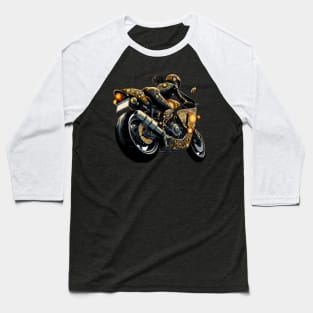 Motorcycle Girl Baseball T-Shirt